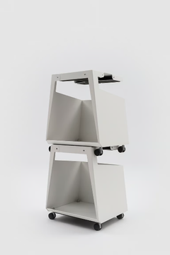 SMITH - Powder-coated sheet metal multifunctional item with castors by Danese Milano - view 3